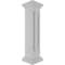 Ekena Millwork 8"W x 40"H Straight Newel Post with Panel, Peaked Capital & Base Trim (Installation kit included) NWL08X40SPP0B0 - alternate 3